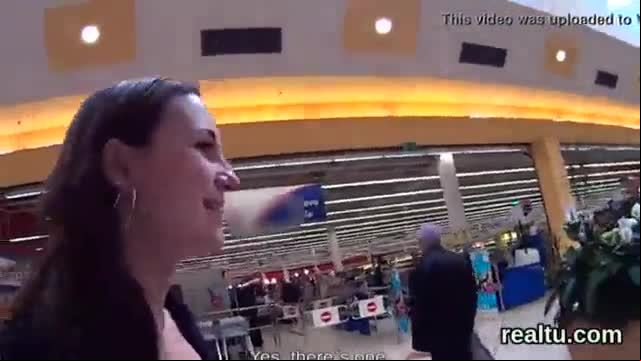 Stunning czech nympho gets tempted in the supermarket and reamed in pov